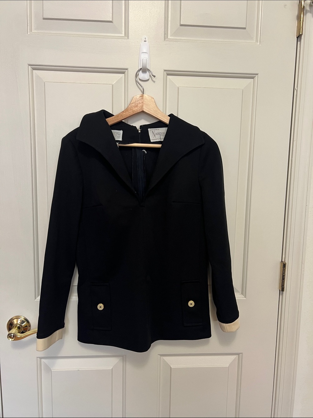 Women's pullover  with Cream Contrast Cuffs